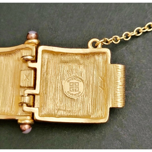 Givenchy Couture Crystal & Matte Gold Link Bracelet - Picture 4 of 7